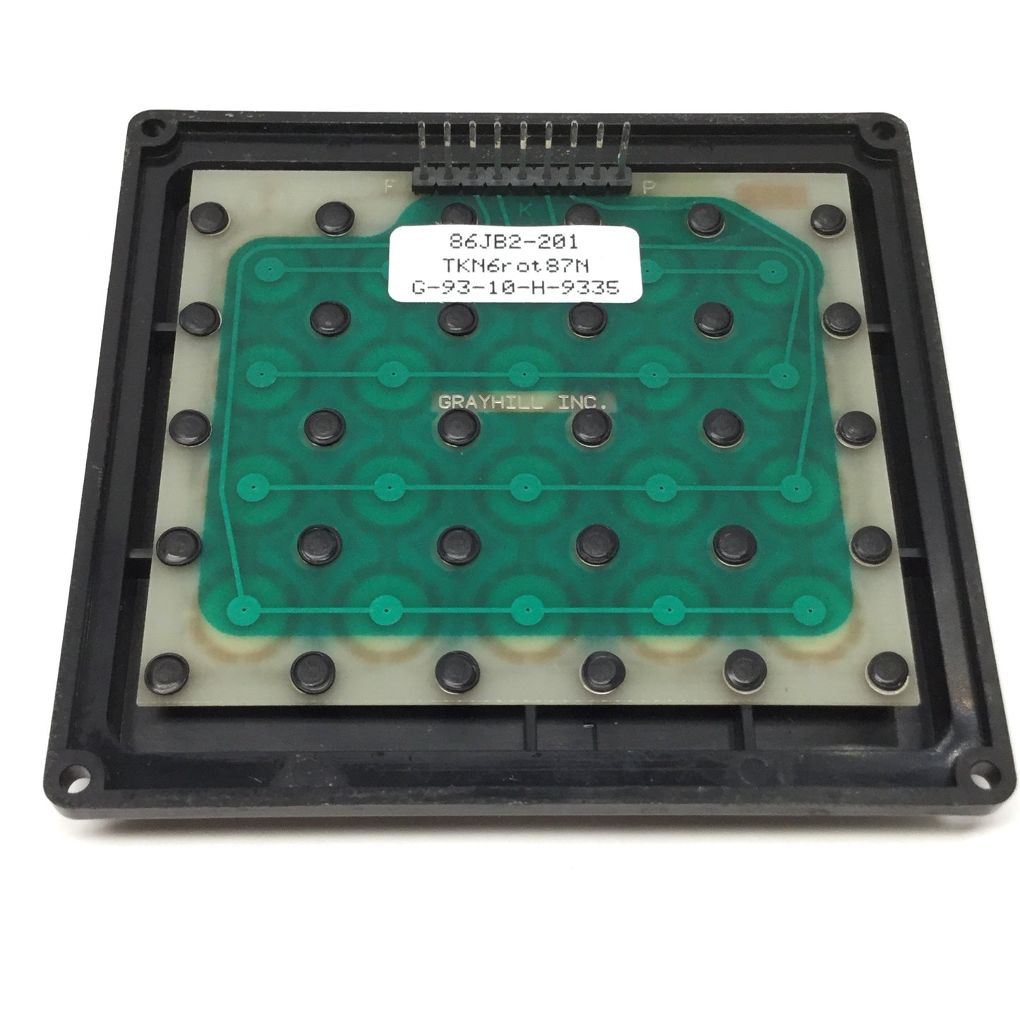 Used Grayhill 86JB2-201 Keypad Switch 20-Key, 5x4 Matrix Output, 24VDC, 9-pin Header