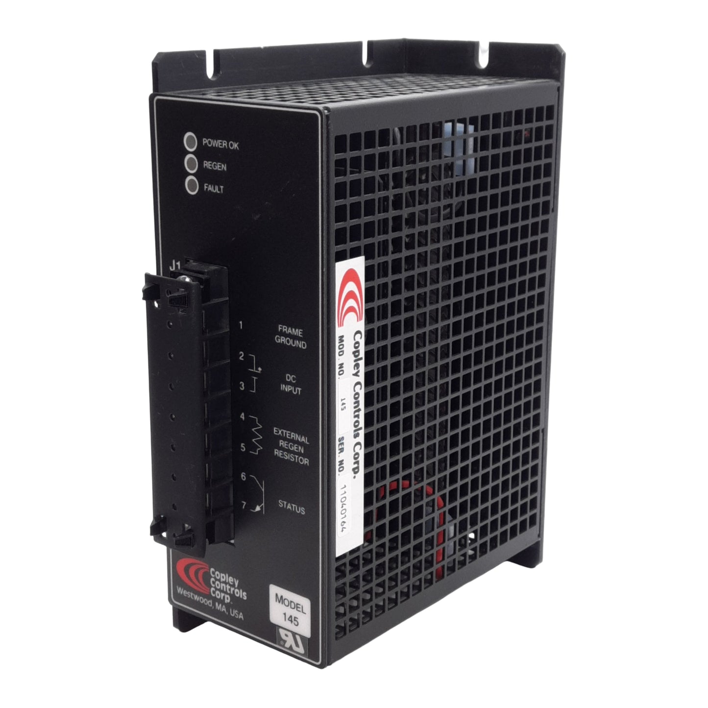 Used Copley Controls Model 145 PWM Reverse Energy Dissipator, 20A, 1600W/s @ 375VDC