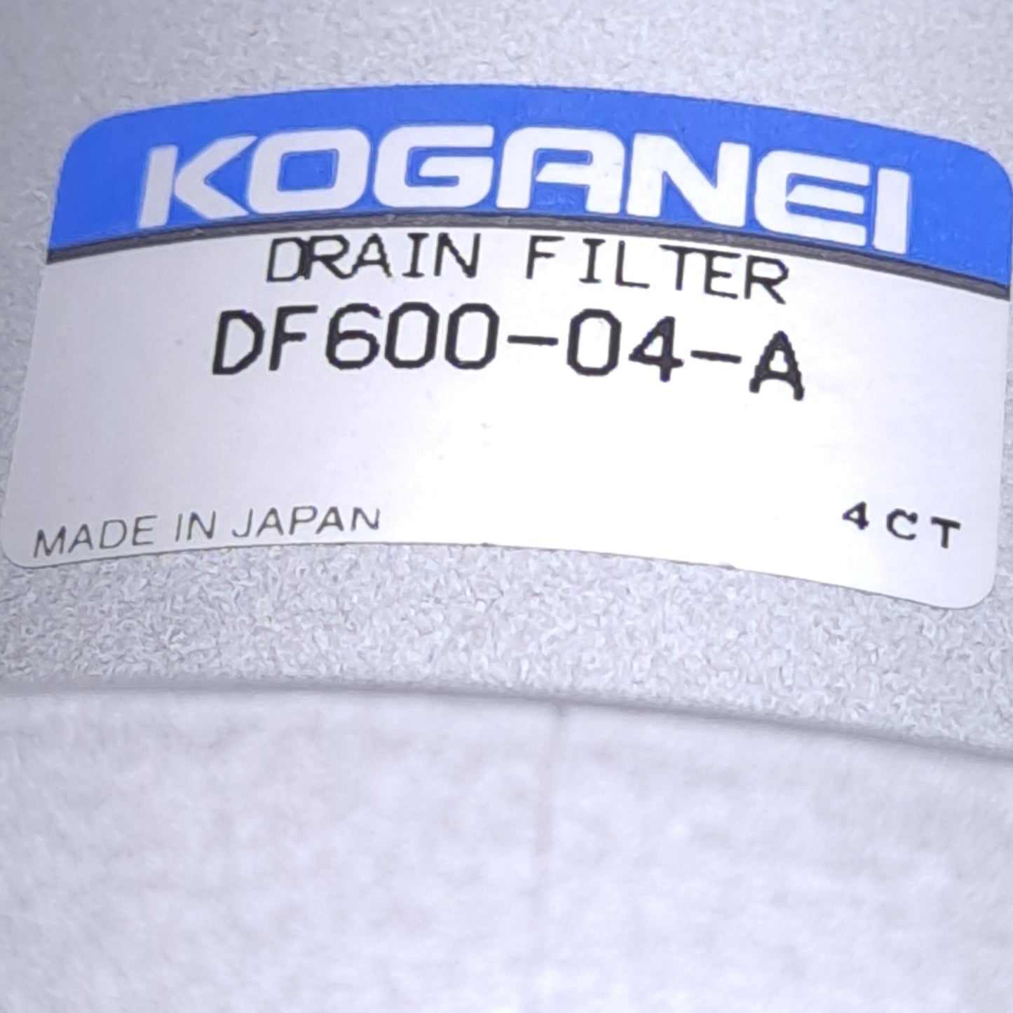 Used Koganei DF600-04-A Drain Filter, Rc 1/2" Ports, 141psi Max, 750 l/min