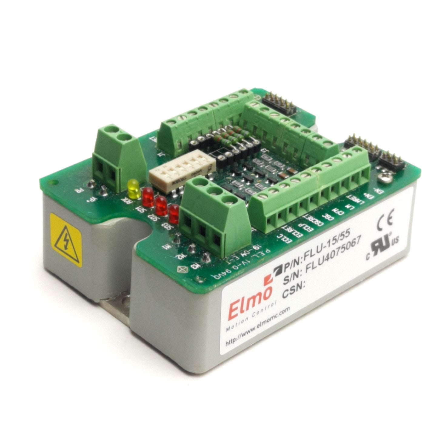 Used Elmo Motion Control FLU-15/55 Servo Amp., 10-56VDC Supply, 15/30Amps, DC Output