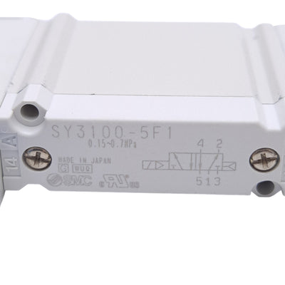 New – Open box SMC SY3100-5F1 Solenoid Valve, 2-Position 5-Port, 0.15-0.7MPa, 24VDC Coil
