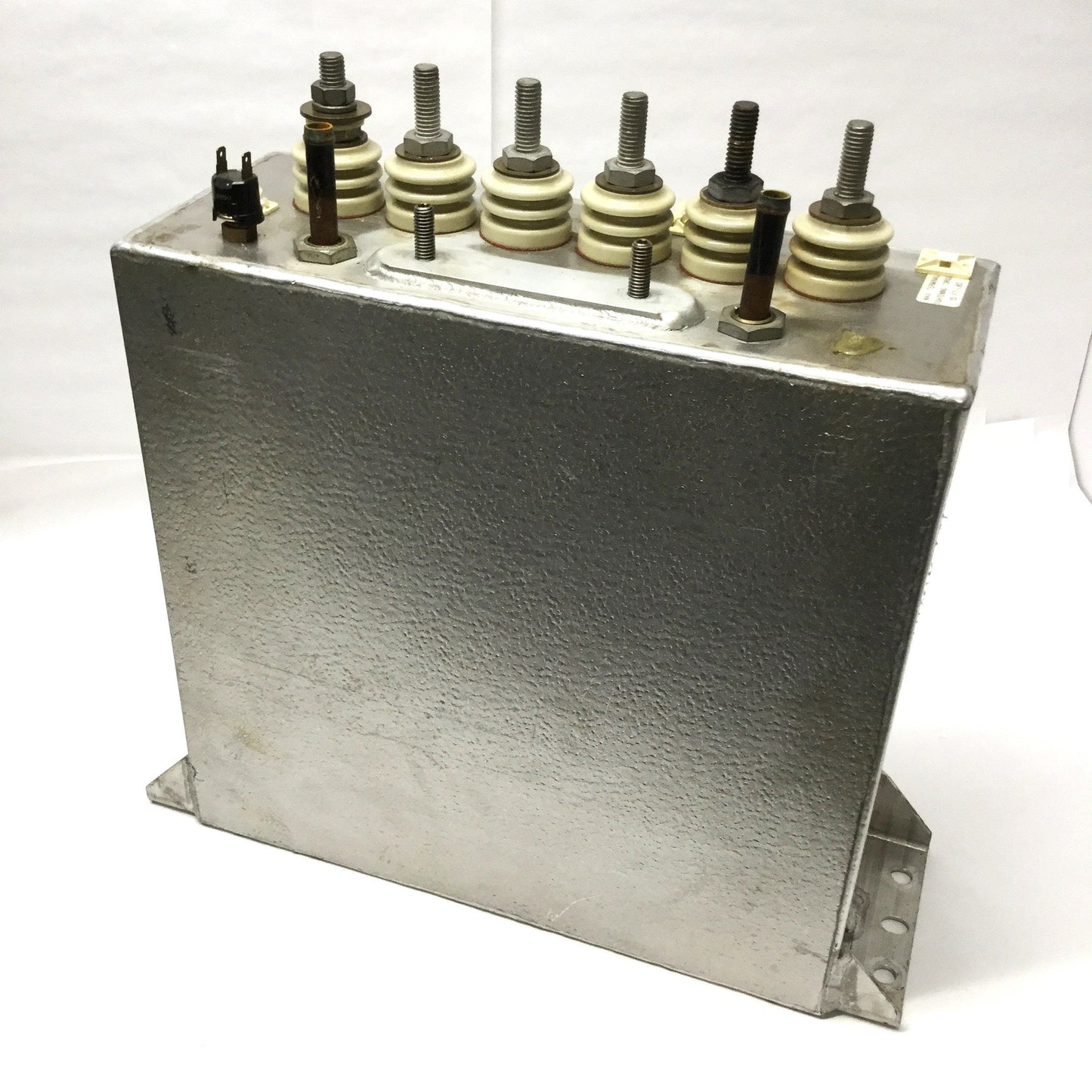 Used GE 19L0093RJ4 Water-Cooled Induction Heating Capacitor 800V 50kHz 4.75µF 6-Split