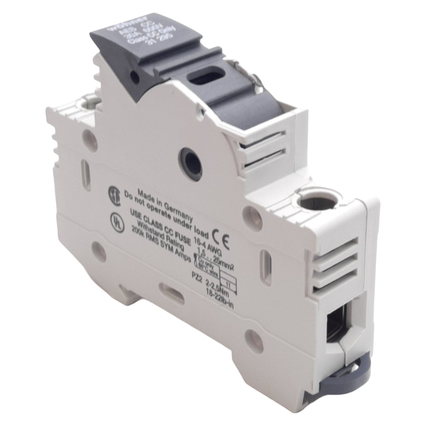 New Lot of 12 Wohner 31295 Ambus EasySwitch Class CC Fuse Holder 600VAC 30A DIN Rail