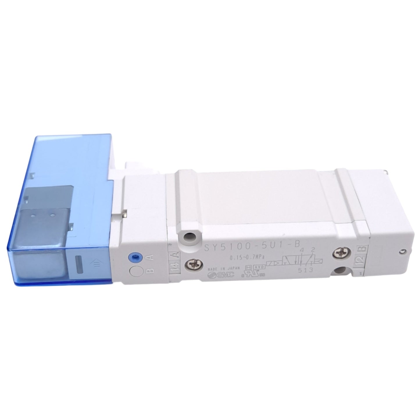 New – Open box SMC SY5100-5U1-B Solenoid Valve, 2-Position Single, 0.15-0.7MPa, 24VDC Coil