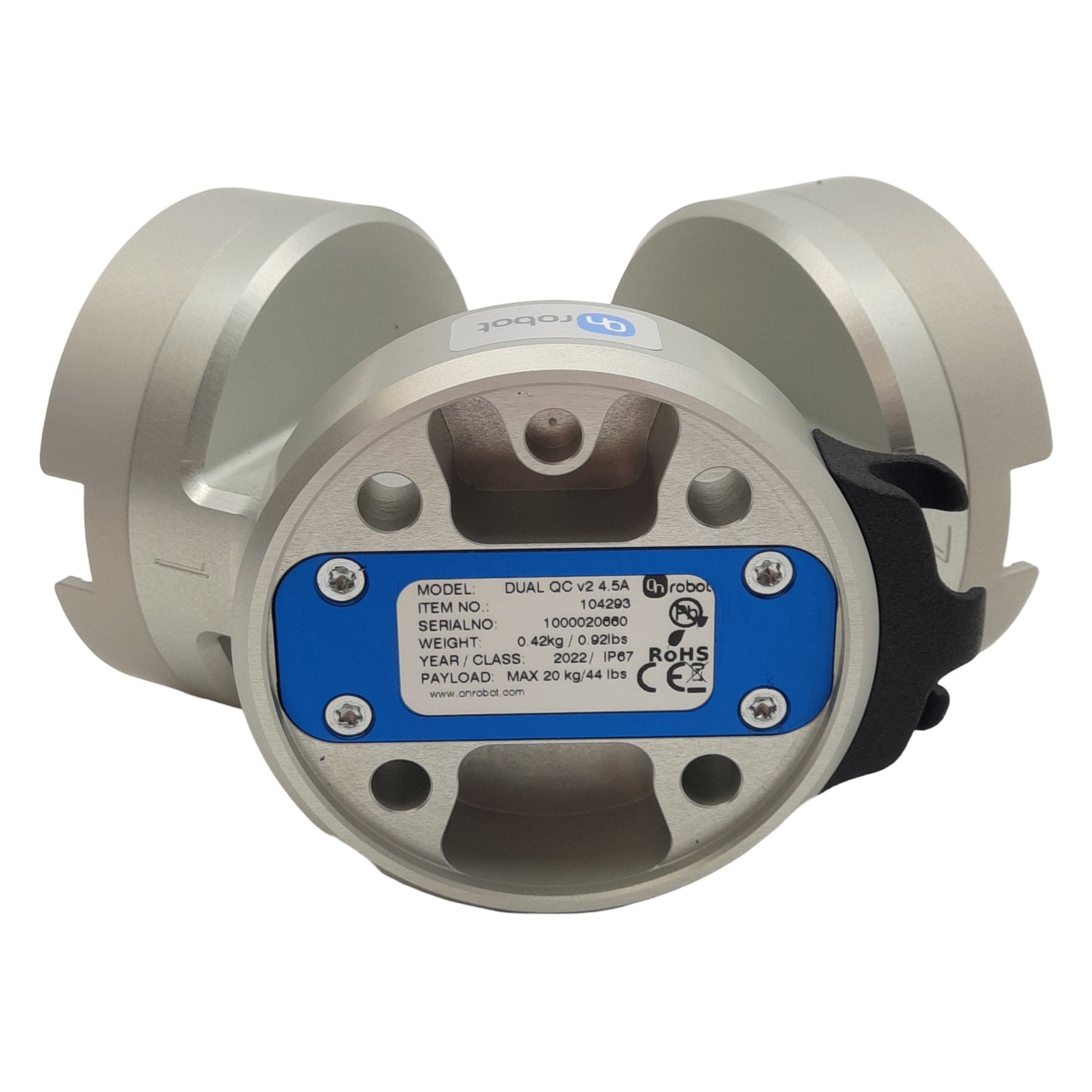 New OnRobot 104293 Dual QC V2-4.5 Dual Quick Changer, 20kg Payload, 600N Force