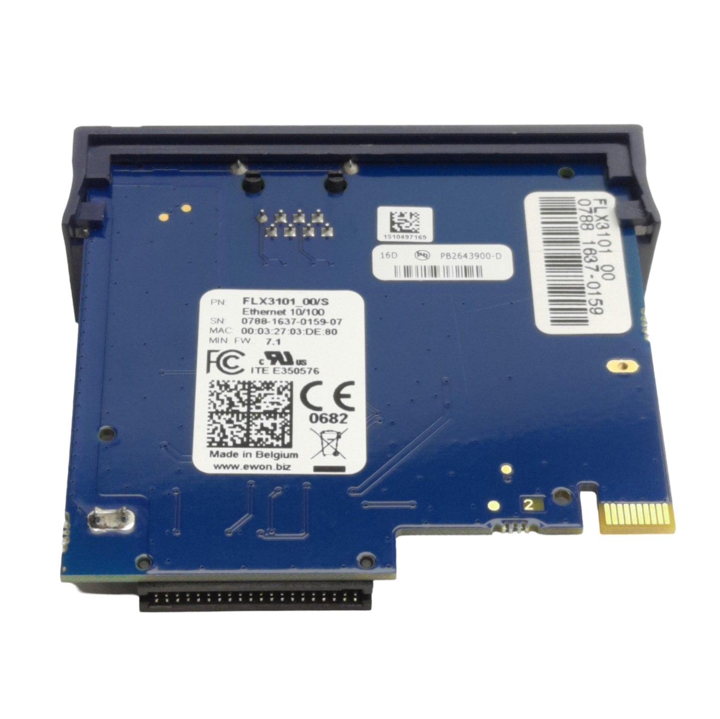 New Ewon Flexy FLX3101_00/S Single Ethernet WAN Extension Card, 10/100Mbps, FW 7.1