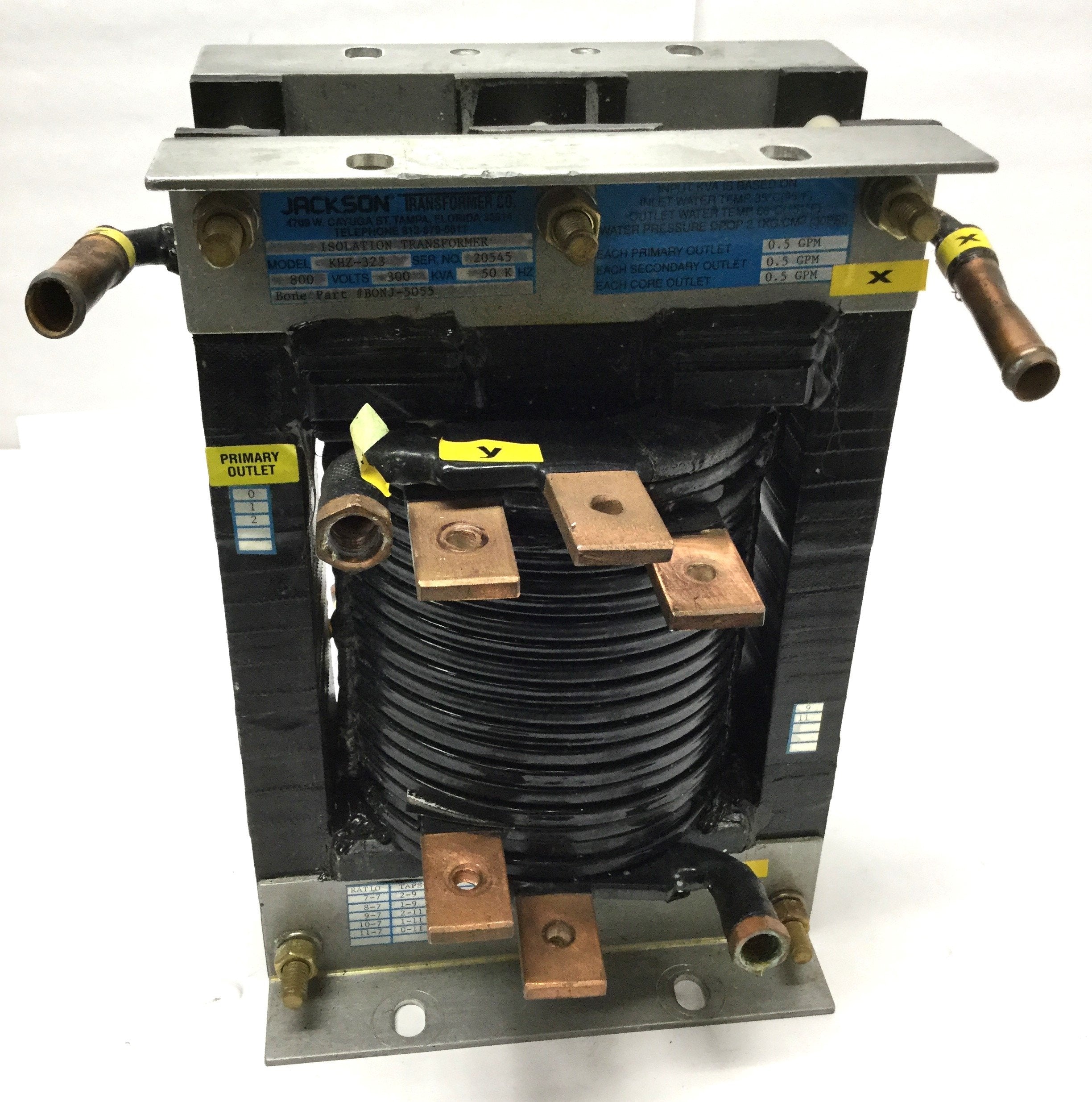 Jackson KHZ-323 Induction Water-Cooled Isolation Transformer 800V