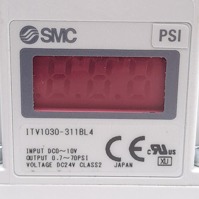 New SMC ITV1030-311BL4 Electro-Pneumatic Regulator, 0.005~0.5MPa, Rc 1/8", 24VDC