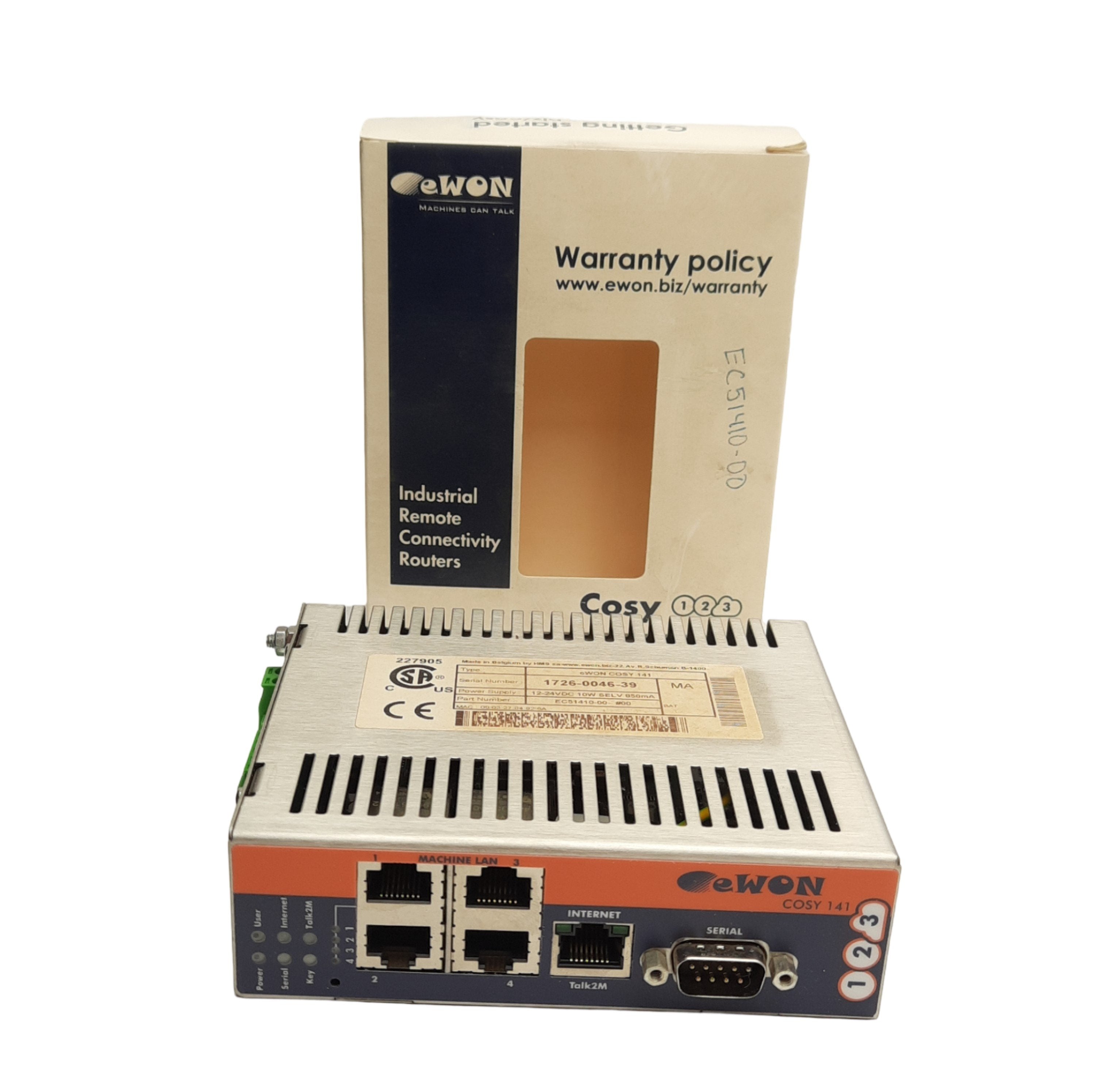 Ewon Cosy EC51410-00 Industrial VPN Router, 12-24VDC, Serial RS232, 42 ...