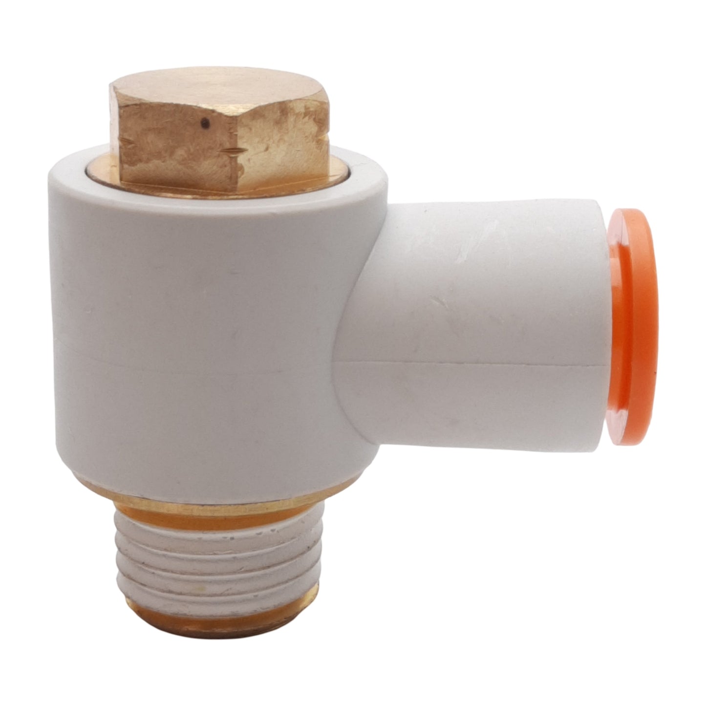 New Lot of 4 KQ2V11-35AS Universal Male Elbow Fitting, ø3/8in One-Touch, 1/4in NPT