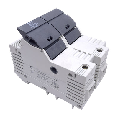 New – Open box Wohner 31921 Fuse Holder, Class J, 2-Pole, 60A, 600VAC/DC, DIN Rail, 14-1/0 AWG