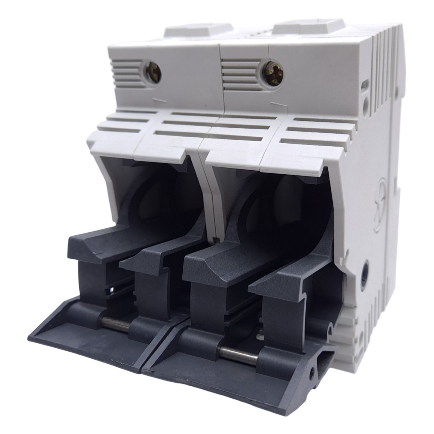 New – Open box Wohner 31921 Fuse Holder, Class J, 2-Pole, 60A, 600VAC/DC, DIN Rail, 14-1/0 AWG