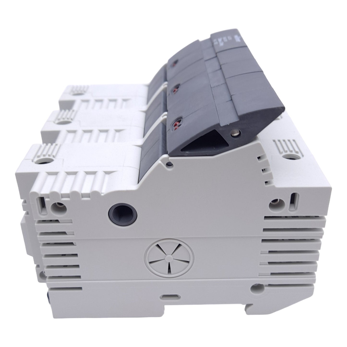 New – Open box Wohner 31925 Fuse Holder, Class J, 3-Pole, 60A, 110-600VAC/DC, DIN Rail