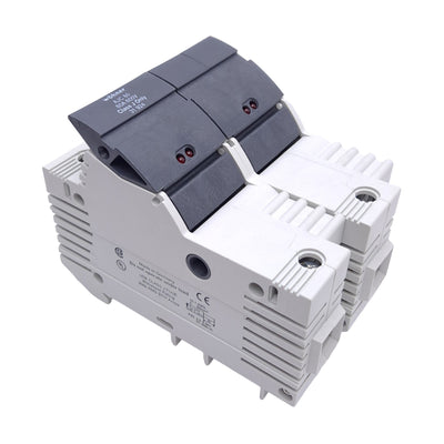New – Open box Wohner 31924 Fuse Holder, Class J, 2-Pole, 60A, 110-600VAC/DC, DIN Rail