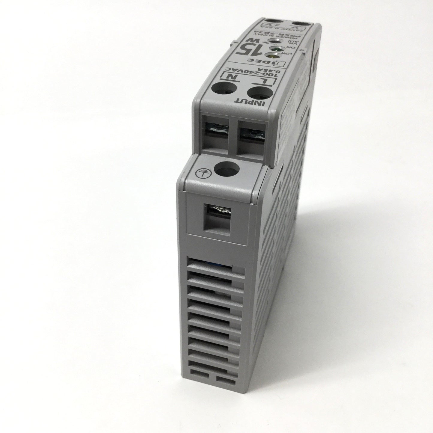 Used Idec PS5R-SB24 Compact DIN Power Supply 100-240VAC Input, 24VDC 0.65A 15W Output