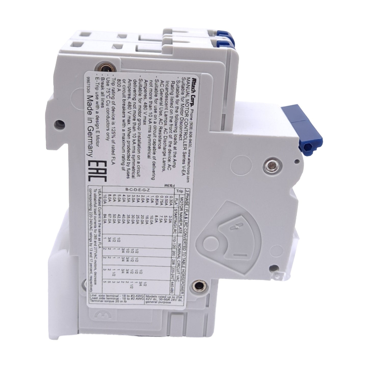 New – Open box Altech ABL Sursum 2G3UM Circuit Breaker, 2-Pole, 3A, 480Y/277VAC, DIN Rail