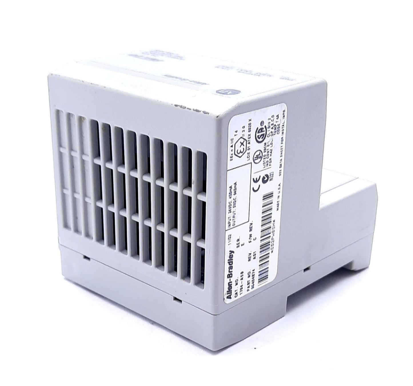Used Allen Bradley 1794-ASB Ser E Flex I/O Power Supply RIO Remote Adapter 24VDC