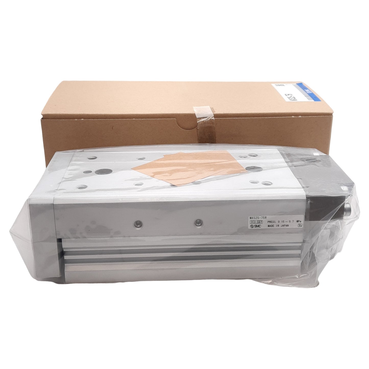 New SMC MXS25-75R Air Slide Table, ø25mm Bore, 75mm Stroke, 0.15-0.7MPa, Rc 1/8in