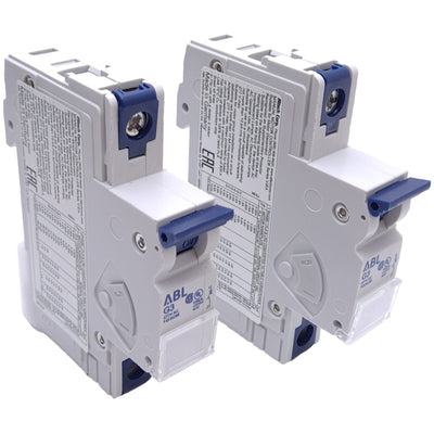 New Lot of 2 Altech ABL 1G3UM Circuit Breakers, 1-Pole, 3A, 277VAC, DIN Rail