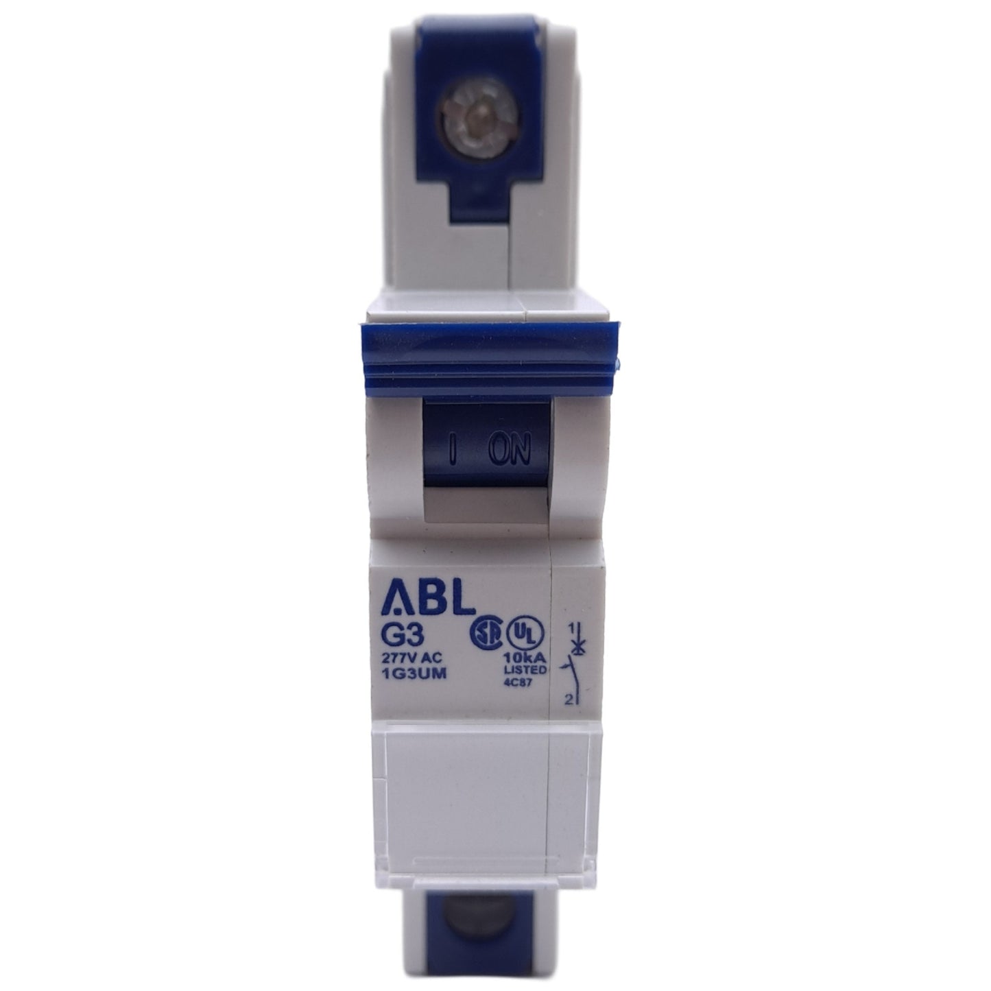 New Lot of 2 Altech ABL 1G3UM Circuit Breakers, 1-Pole, 3A, 277VAC, DIN Rail