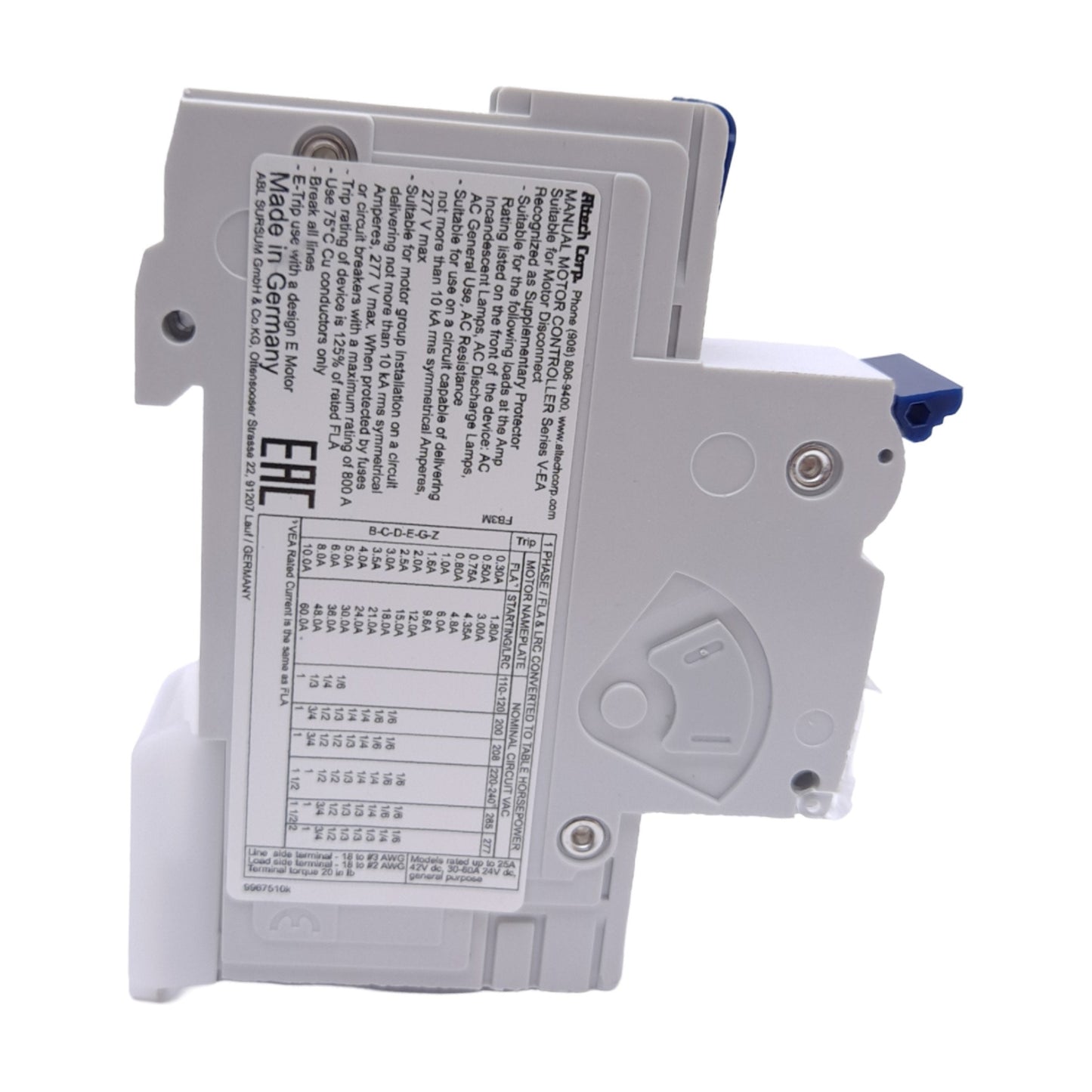 New Lot of 2 Altech ABL 1G3UM Circuit Breakers, 1-Pole, 3A, 277VAC, DIN Rail