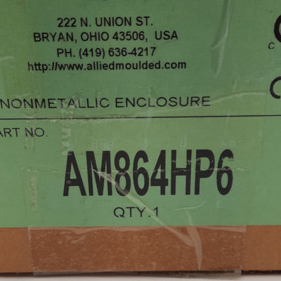 New Applied Motion Products AM864HP6 Pushbutton Enclosure, 6-Button, 8in x 6in x 4in
