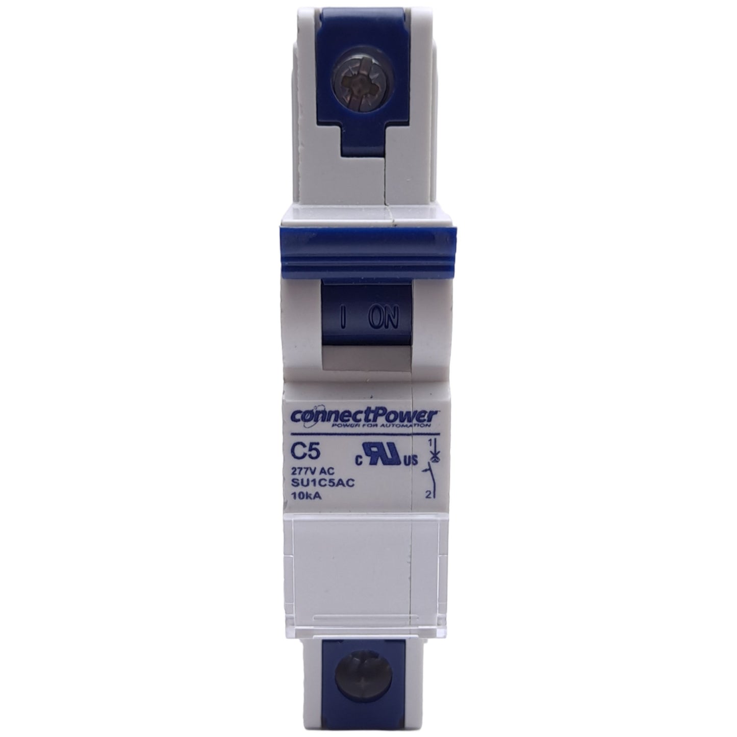 New – Open box Weidmuller ConnectPower SU1C5AC Circuit Breaker, 1-Pole, 5A, 277VAC, DIN Rail