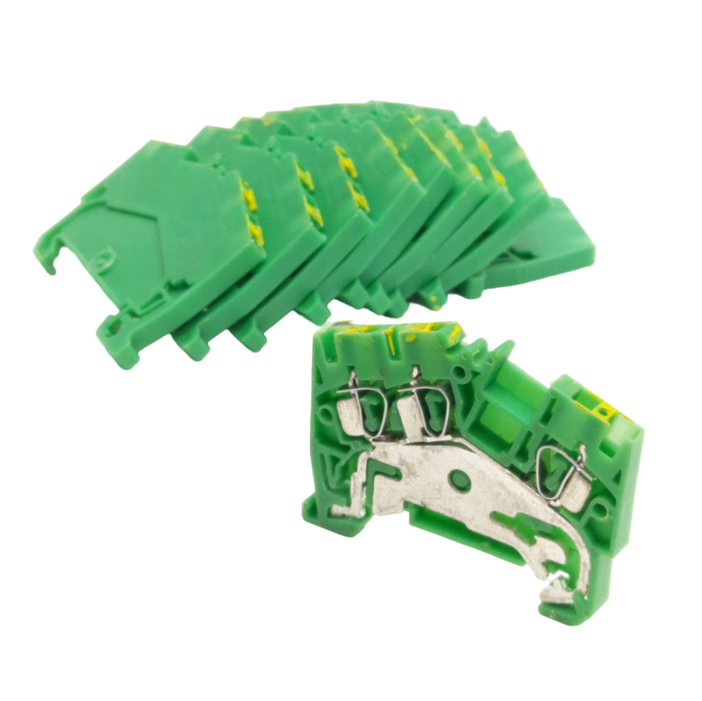 New Lot of 10 Altech Corp AGT2.5/3 Ground Terminal Blocks 1-Level, 3-Contacts, 600V