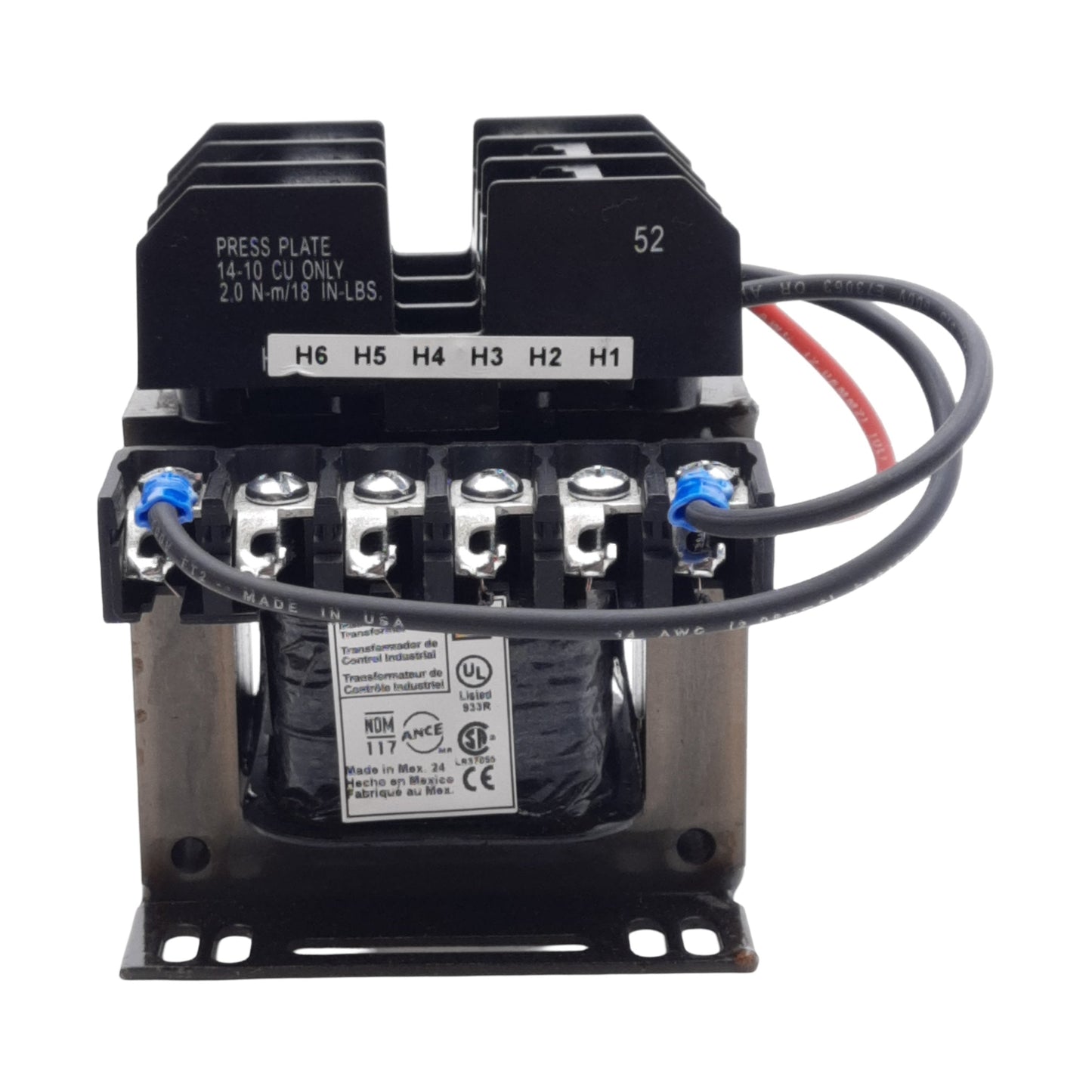 New Square D 9070TF50D19 Industrial Control Transformer 50VA, 480VAC Prim, 24VAC Sec