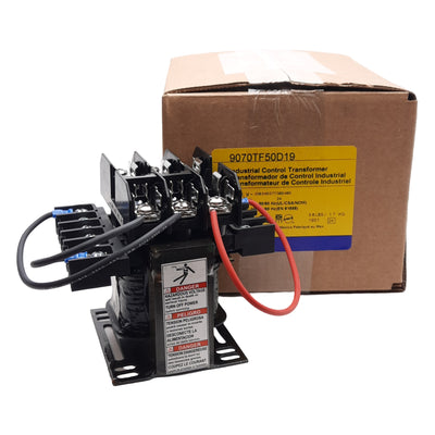 New Square D 9070TF50D19 Industrial Control Transformer 50VA, 480VAC Prim, 24VAC Sec
