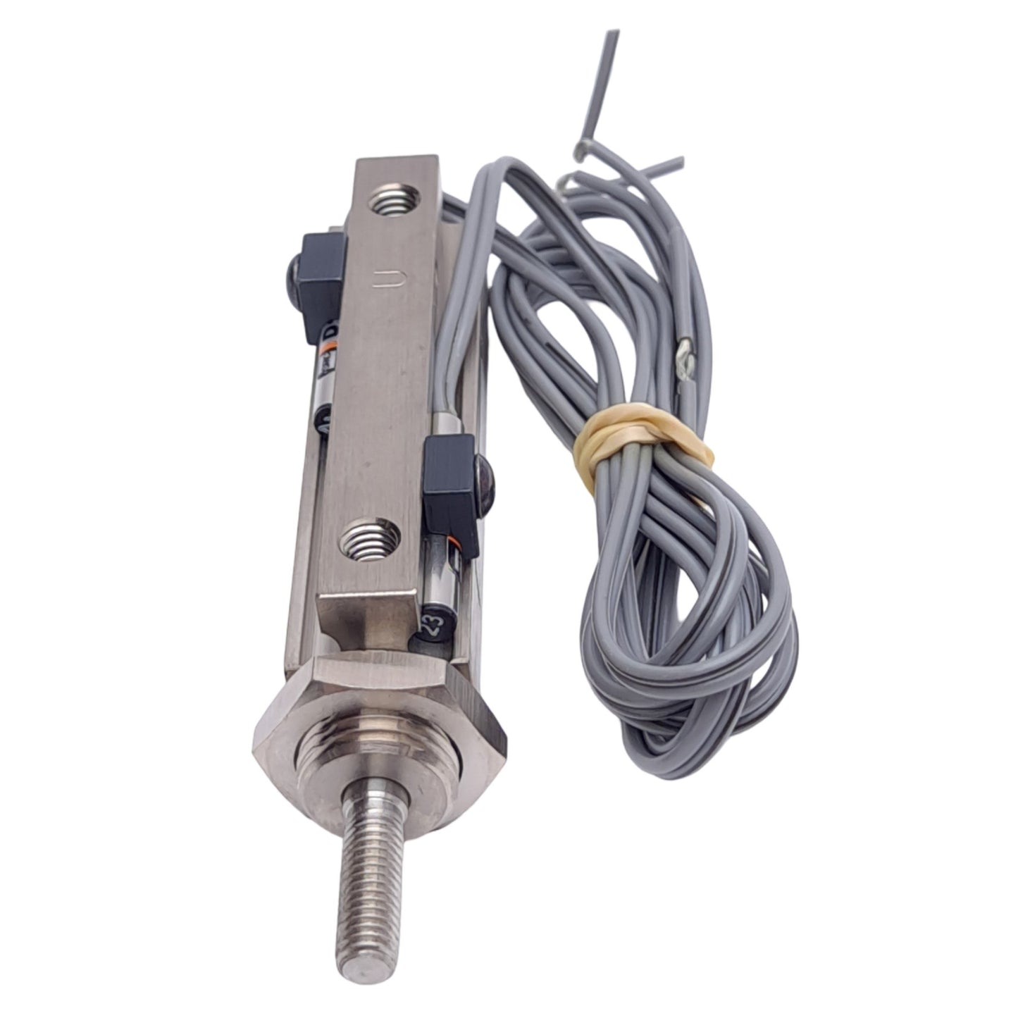 New – Open box SMC NCDJPB10-125D-90 Pin Cylinder, ø3/8in Bore, 1-1/4in Stroke, 100psi Max