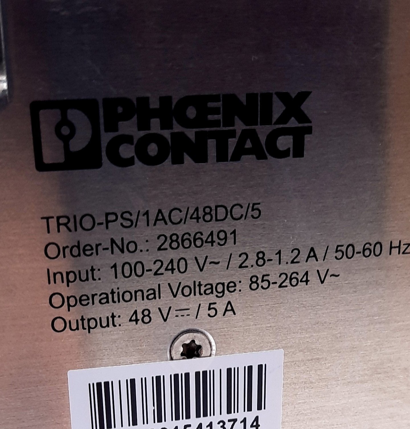 New Phoenix Contact TRIO-PS/1AC/48DC/5 Power Supply 85-264VAC 5A 240W 48VDC