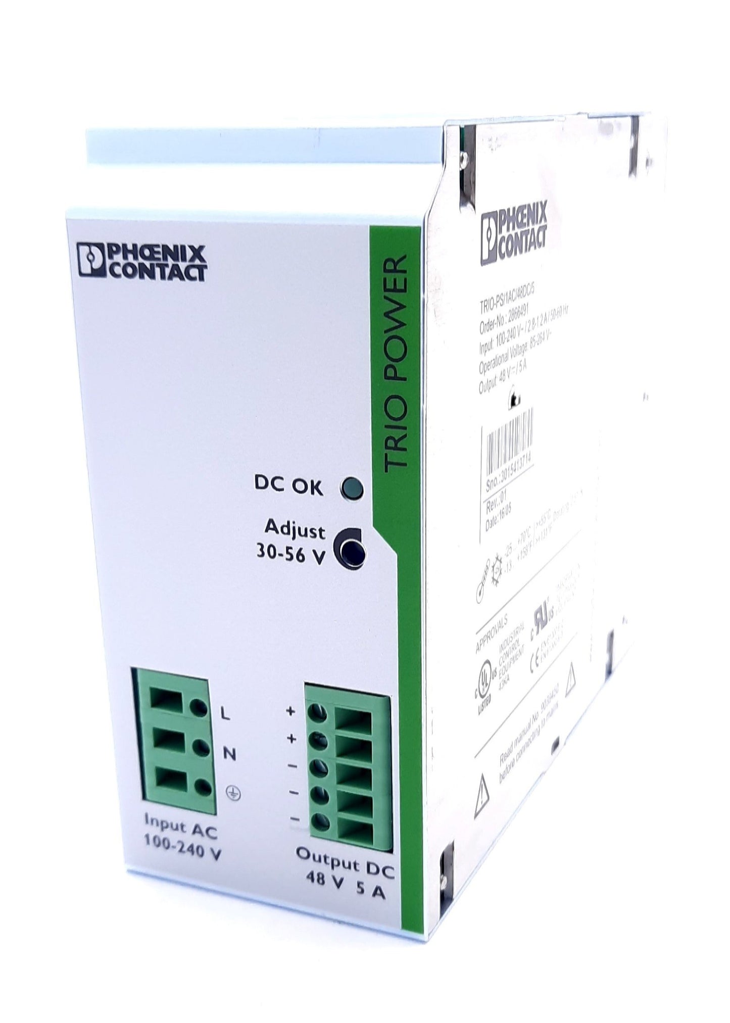 New Phoenix Contact TRIO-PS/1AC/48DC/5 Power Supply 85-264VAC 5A 240W 48VDC