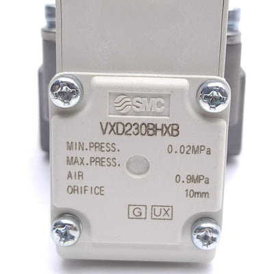 New – Open box SMC VXD230BHXB Solenoid Valve, NC, Rc 3/8", 100VAC, ø10mm Orifice, 0.02-0.9MPa