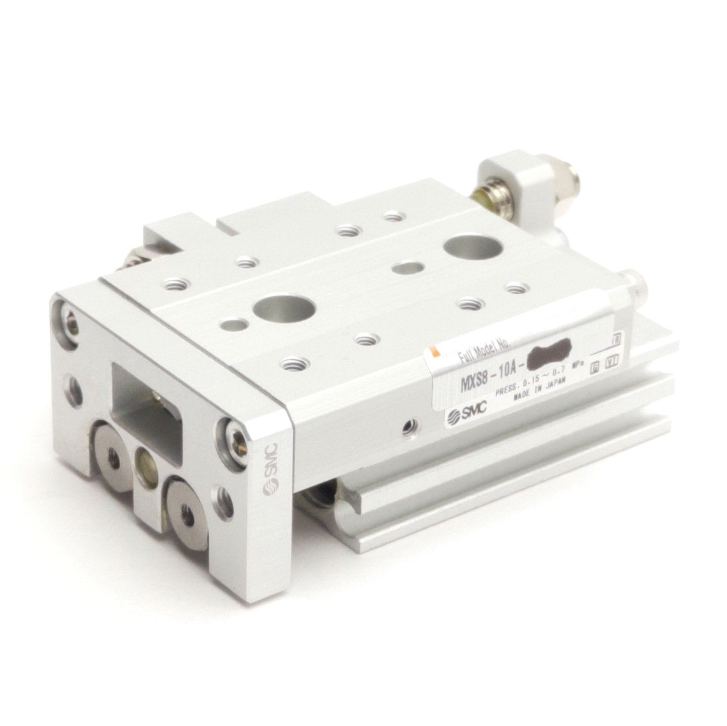 New SMC MXS8-10A Pneumatic Air Slide Table, 8mm Bore, 10mm Stroke, M5 Ports