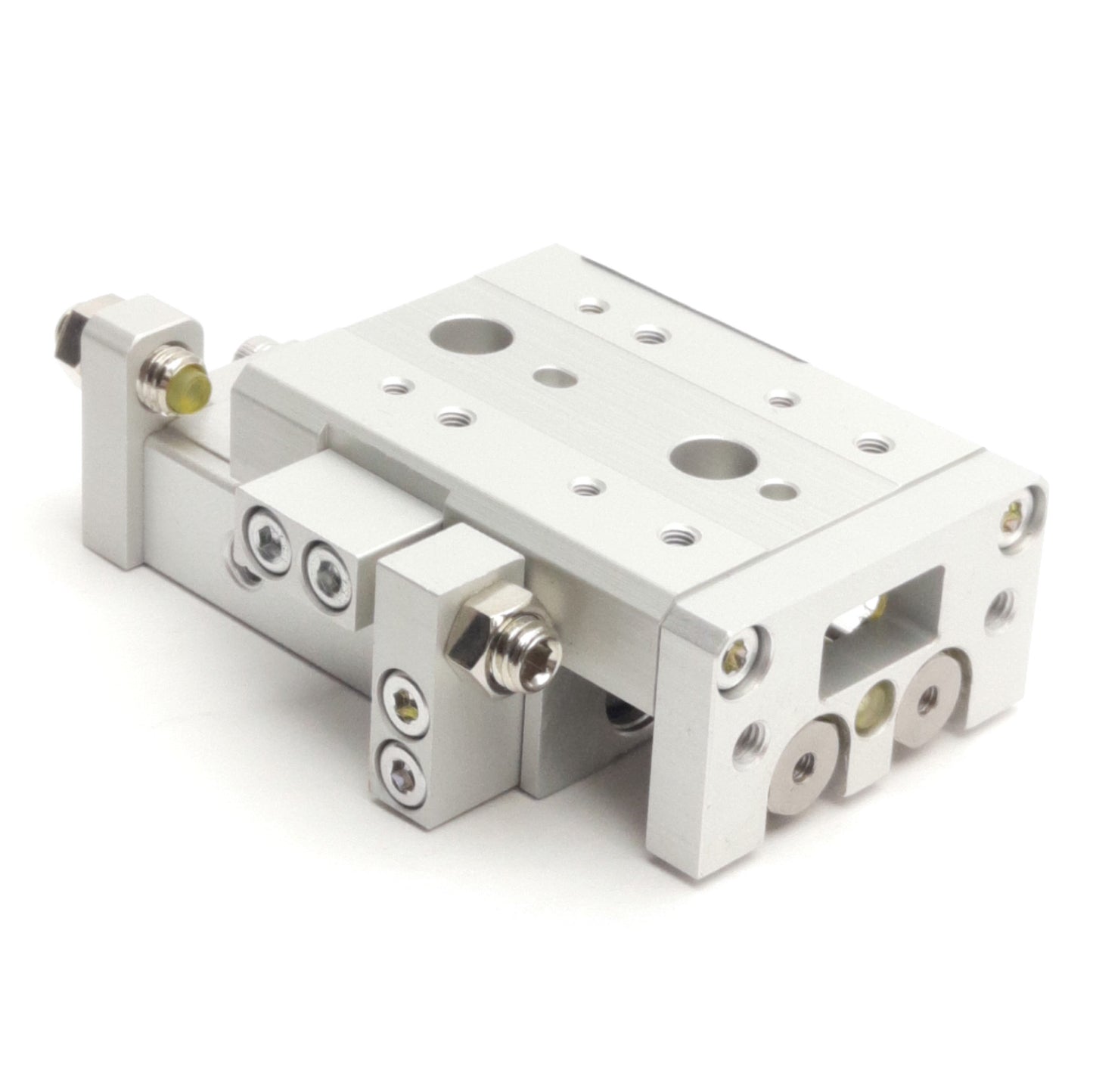 New SMC MXS8-10A Pneumatic Air Slide Table, 8mm Bore, 10mm Stroke, M5 Ports