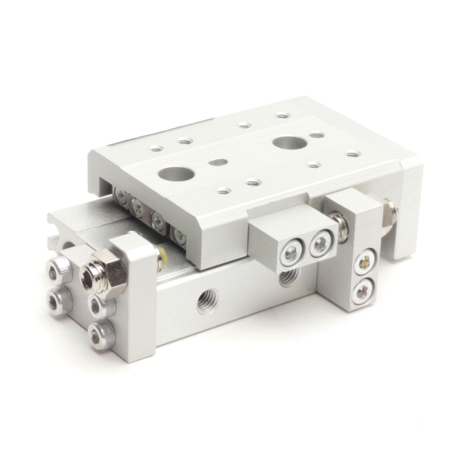 New SMC MXS8-10A Pneumatic Air Slide Table, 8mm Bore, 10mm Stroke, M5 Ports