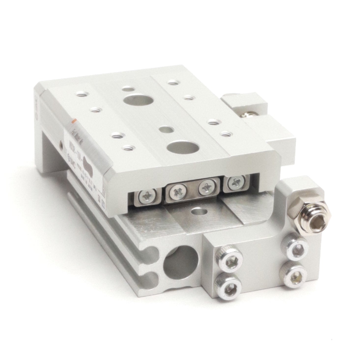 New SMC MXS8-10A Pneumatic Air Slide Table, 8mm Bore, 10mm Stroke, M5 Ports