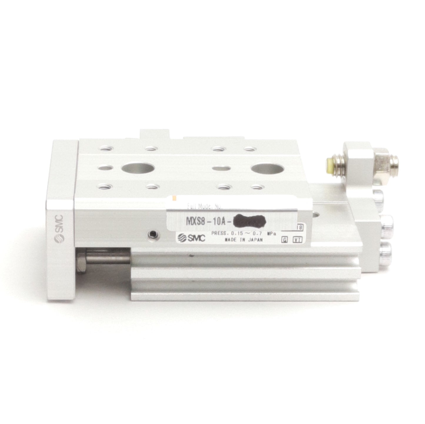 New SMC MXS8-10A Pneumatic Air Slide Table, 8mm Bore, 10mm Stroke, M5 Ports