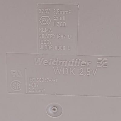 New – Open box Lot of 10 Weidmuller 1022300000 WDK 2.5V Terminal Blocks, 2-Level, DIN Rail