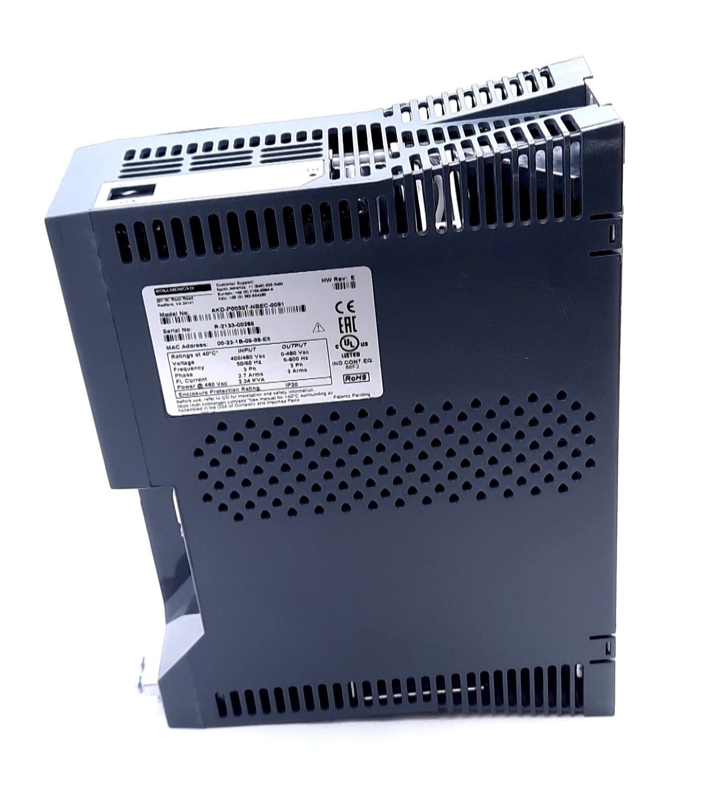 New Kollmorgen AKD-P00307-NBEC-0091 Servo Drive Input 3 Phase 400/480VAC 3A