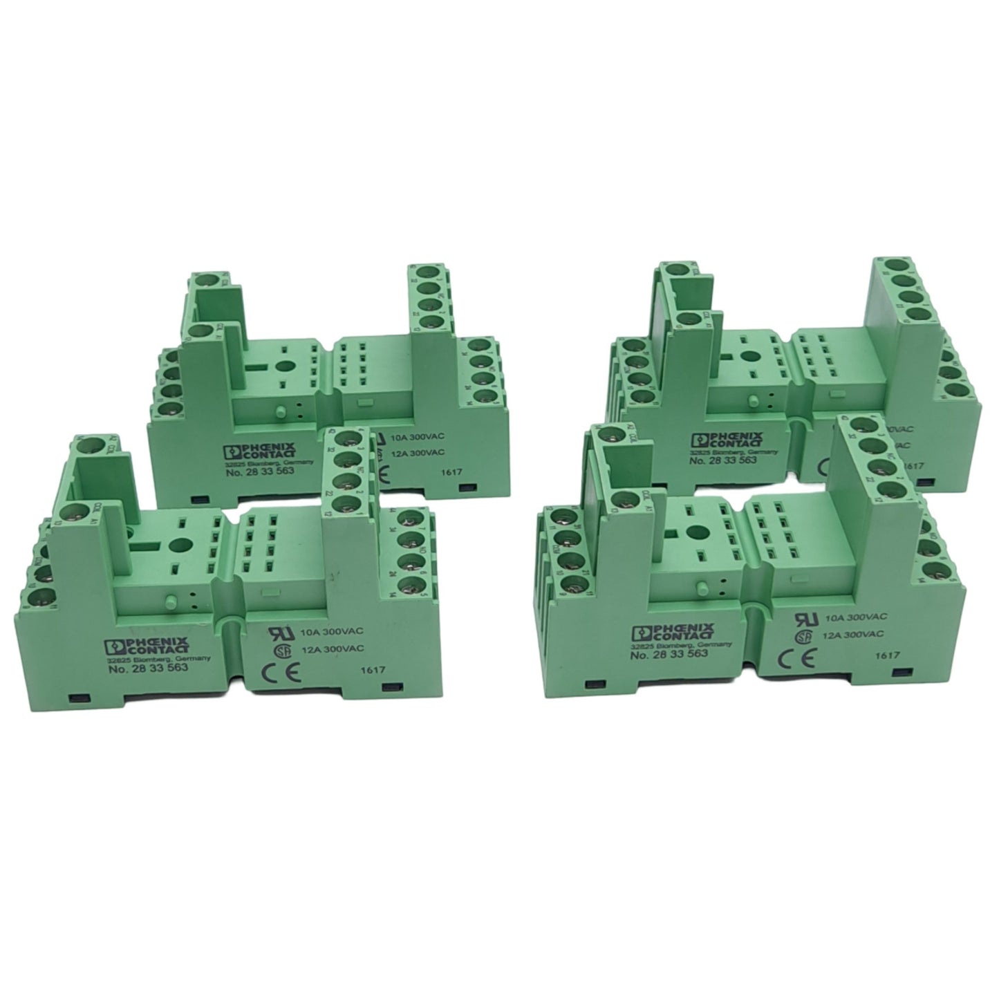 New – Open box Lot of 4 Phoenix Contact 2833563 PR2-BSC2/4X21 Relay Socket Base, For REL-IR