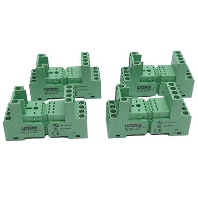 New – Open box Lot of 4 Phoenix Contact 2833563 PR2-BSC2/4X21 Relay Socket Base, For REL-IR