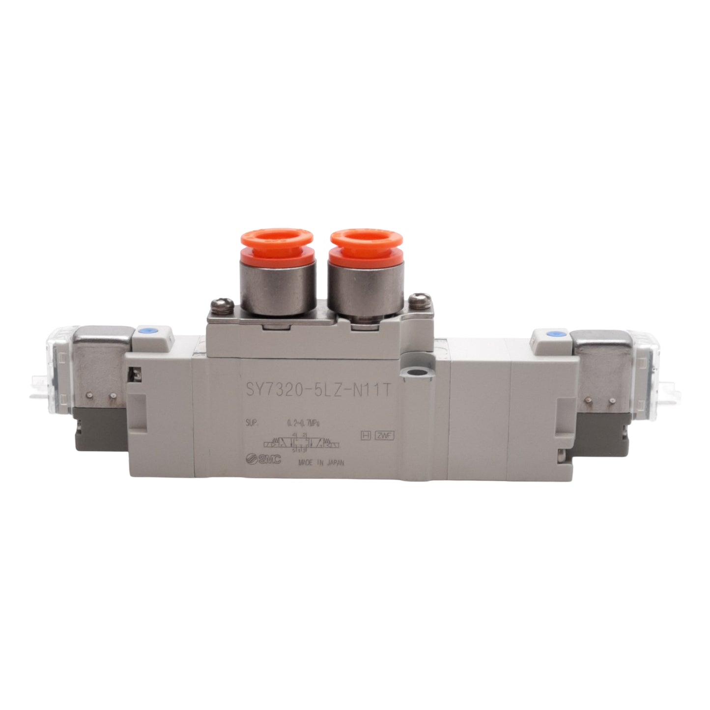 New SMC SY7320-5LZ-N11T Solenoid Valve, 0.2-0.7MPa, ø3/8in One-Touch, 24VDC Coil