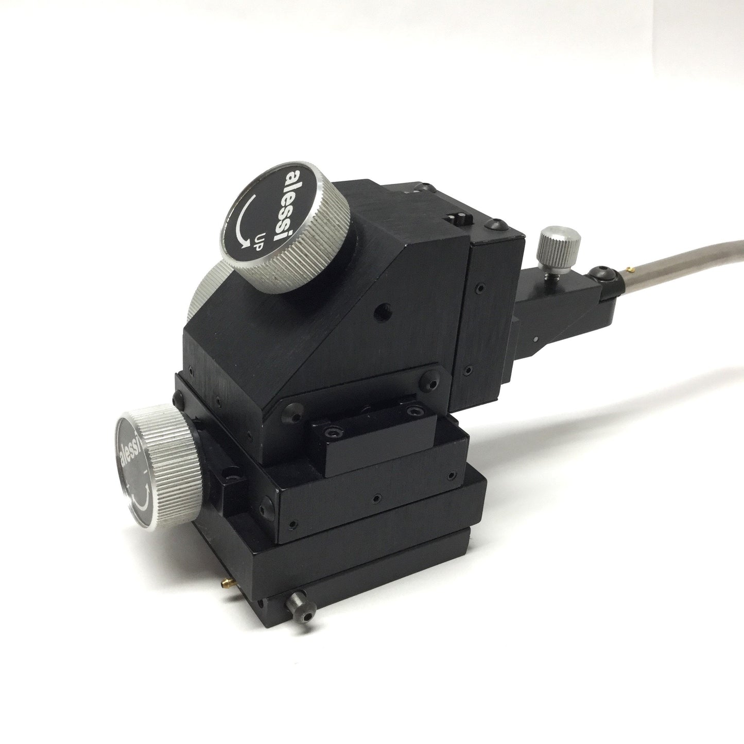 Used Alessi MH2 Precision 3-Axis Probe Tip Linear Micropositioner XY 1/2", Z 1/4"