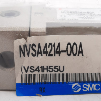 New SMC NVSA4214-00A Directional Air Valve, 20-150PSI Double Pilot, No Sub-Plate