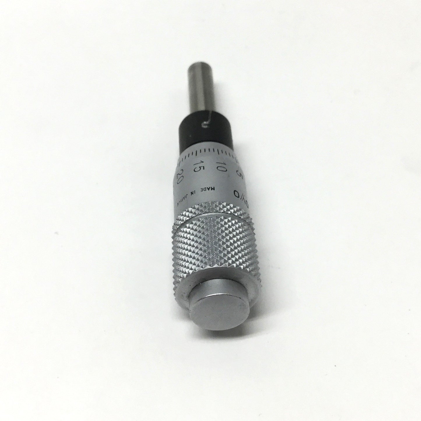 Used Mitutoyo 148-821 Micrometer Head, 0-13mm x 0.01mm, Reverse Reading, Flat Spindle