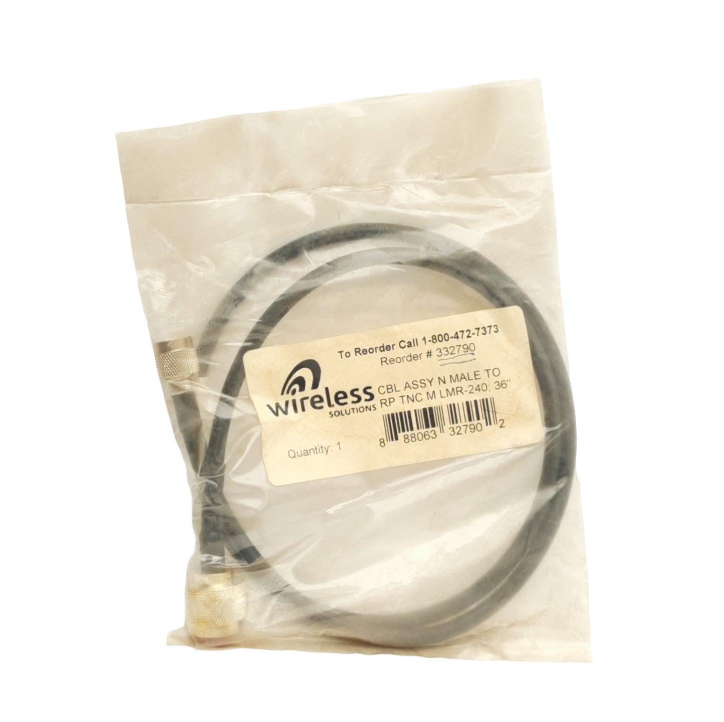 New Wireless Solutions 332790 Coax Network Cable, N Male-TNC Male, LMR240, 36in