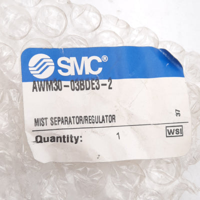 New SMC AWM30-03BDE3-2 Mist Separator Regulator, 0.3µm, 0.05-0.85MPa Set, Rc 3/8in