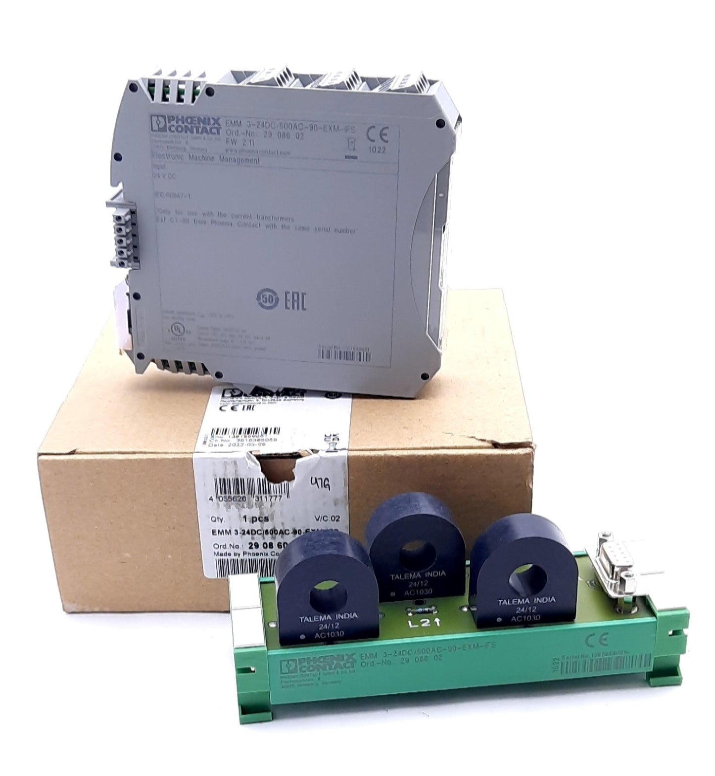 New Phoenix Contact EMM 3-24DC/500AC-90-EXM-IFS Motor Managemant 3 Phase 24VDC